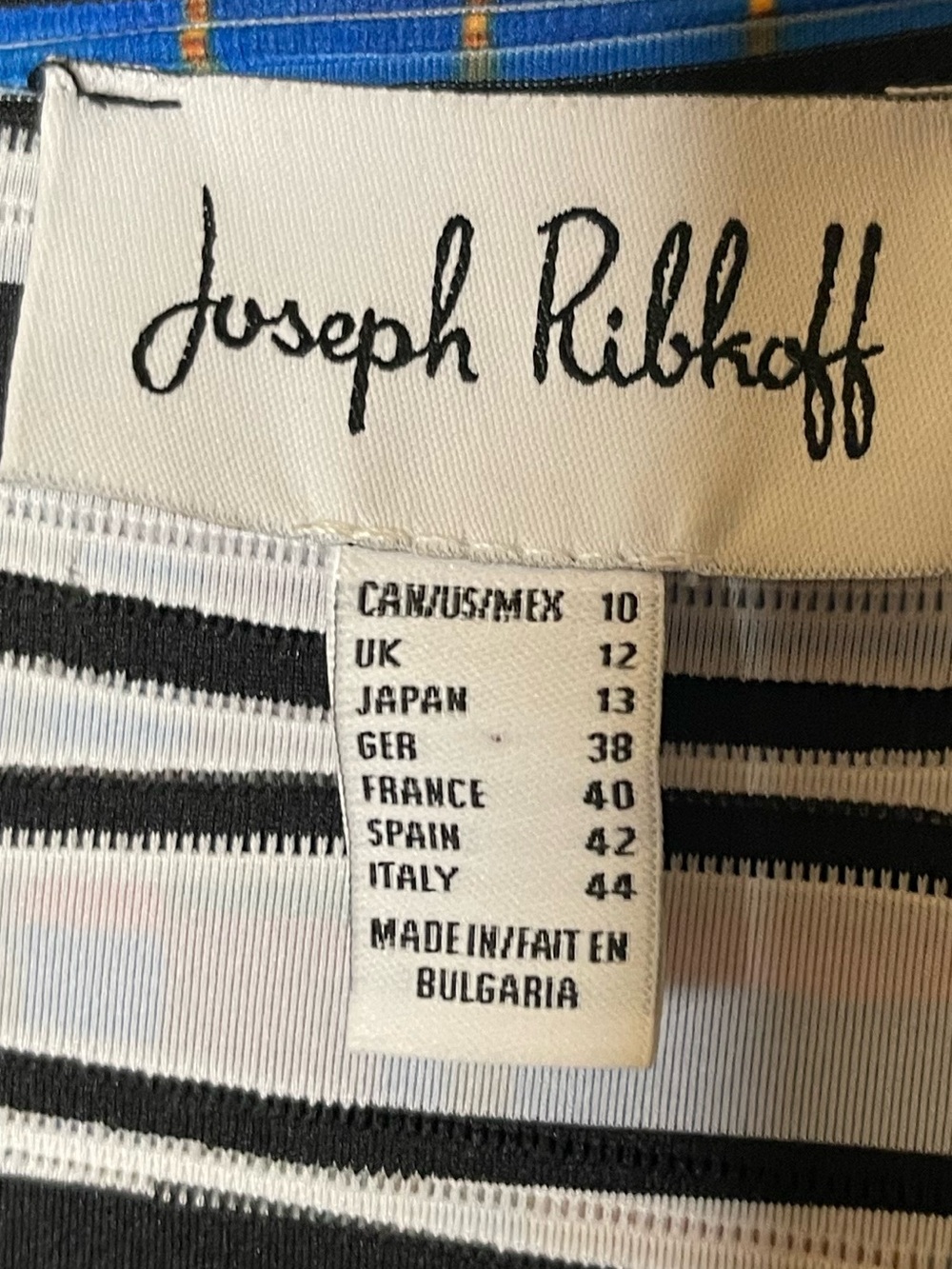 Joseph Ribkoff Multicolor Striped Draped Jacket Sz 10 - Picture 7 of 8